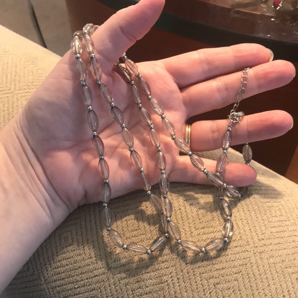 AE Gorgeous Glass Look Beaded Necklace